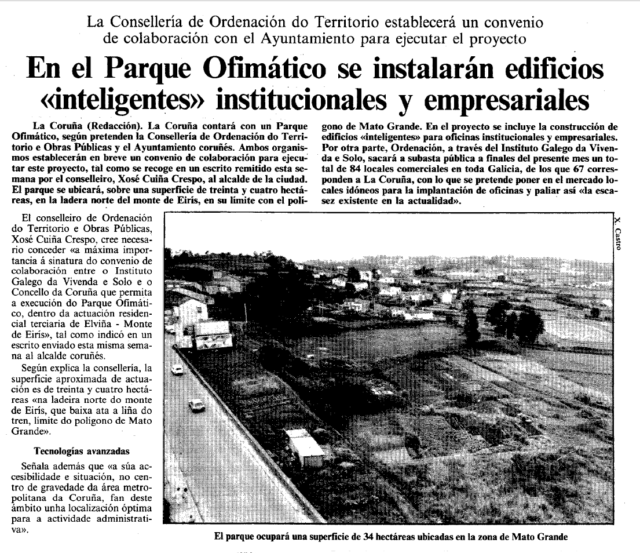 Páxina publicada en 'La Voz de Galicia' o 13 de xuño de 1990.