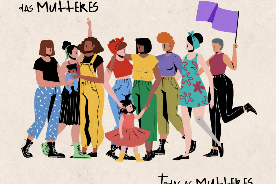 Cartel para o 8 de marzo de 2023: Todas as mulleres. Todos os dereitos. Todos os días.